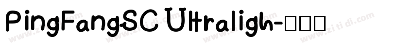PingFangSC Ultraligh字体转换